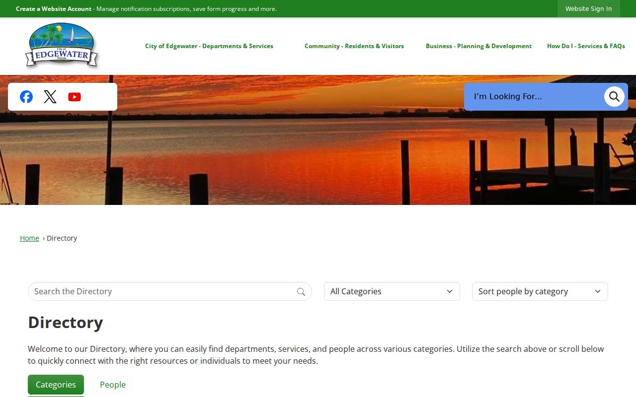 Edgewater neighbors city staff directory for records contacts